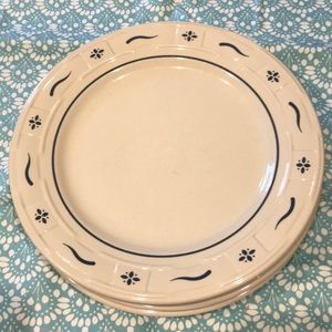 4 set longaberger dinner plates